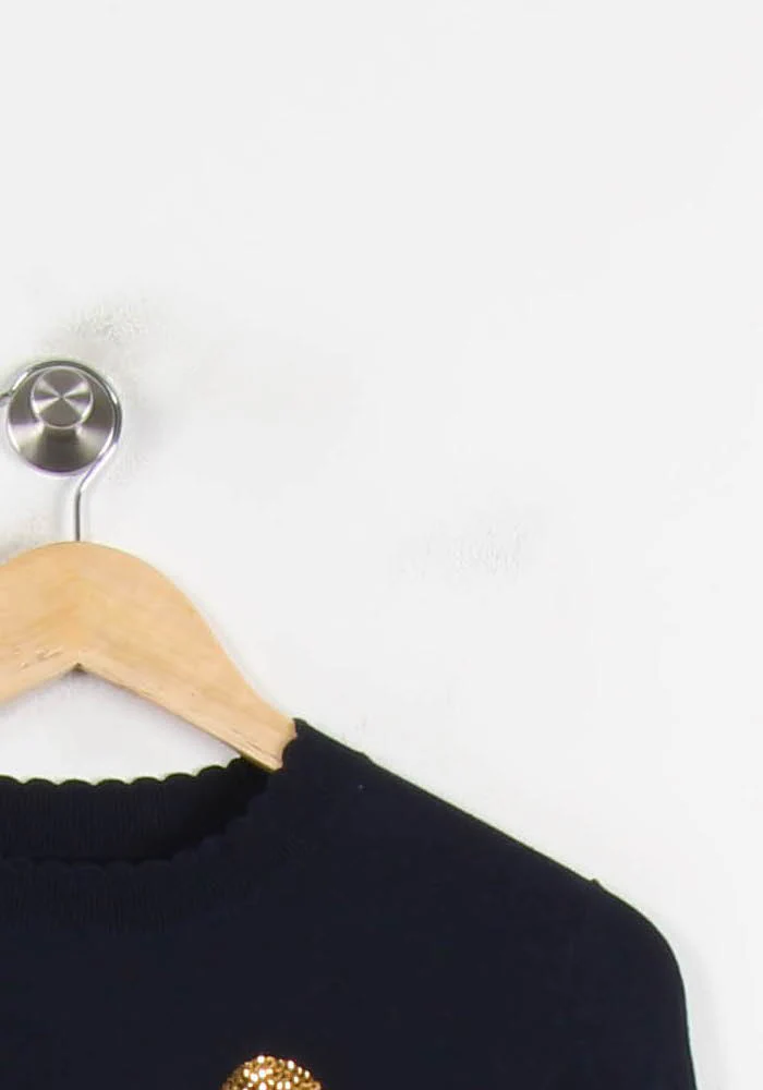 Pull Bleu et Doré - Taille S/36 - Image 3