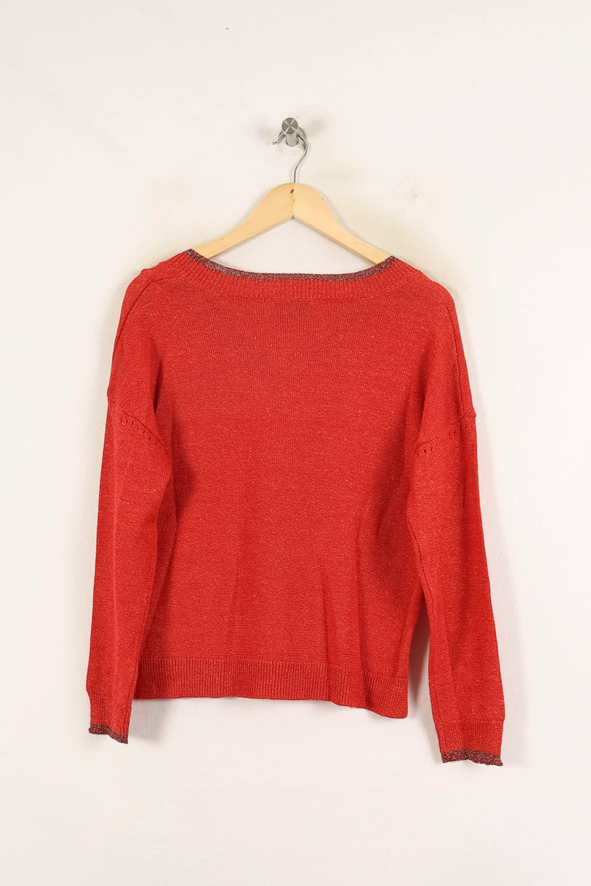 Pull Bordeaux et Gris - Taille S/36 - Image 4