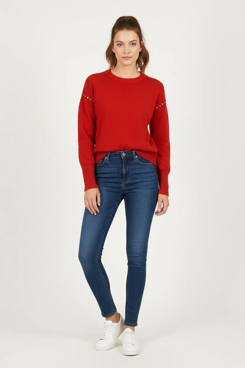 Pull Bordeaux - Taille XS/34