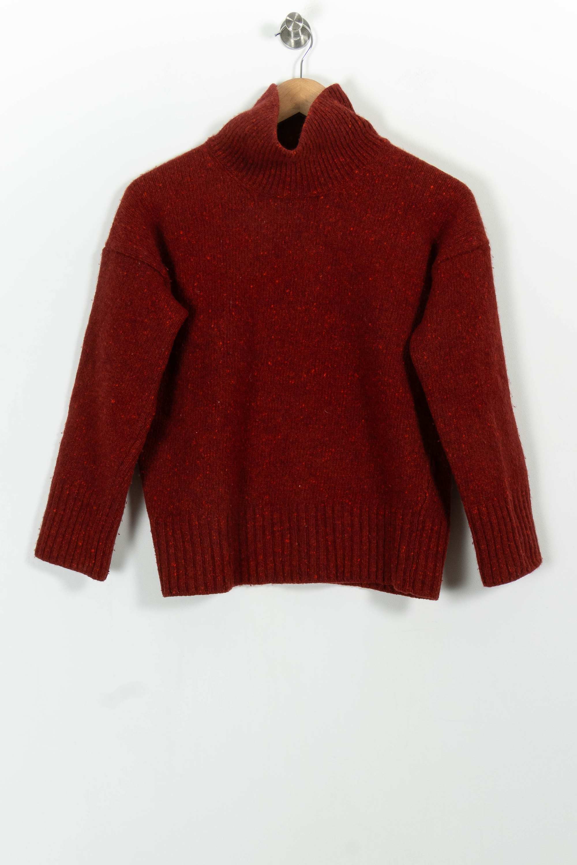 Pull Col Cheminée Bordeaux - Taille L/40 - Image 2