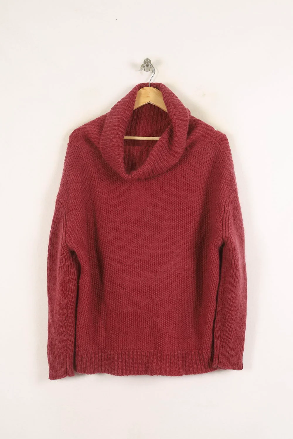Pull Col Roulé Bordeaux - Taille S/36 - Image 2