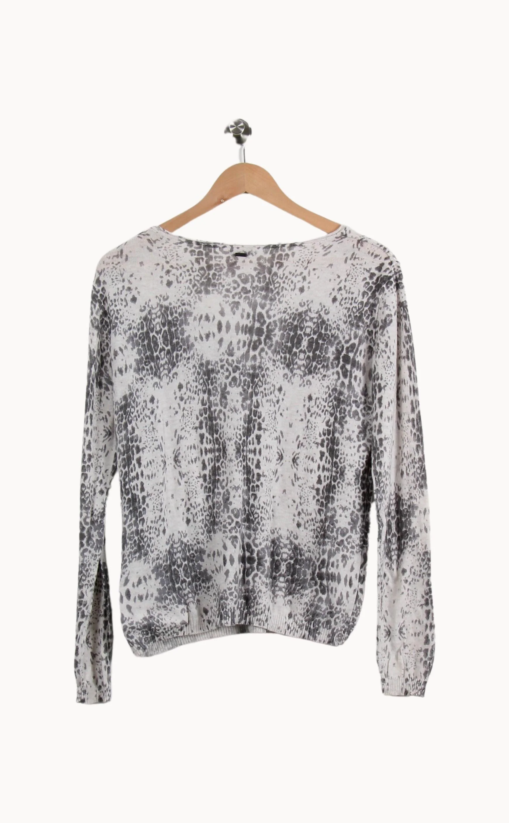 Pull Gris et Blanc - Taille L/40 - Image 4