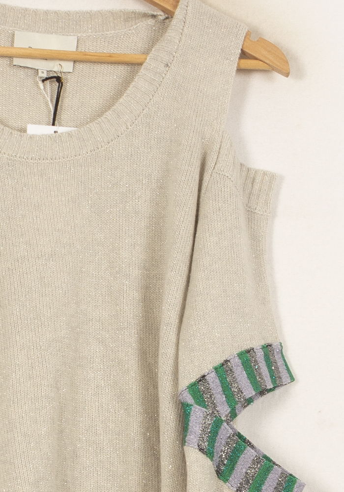 Pull Gris et Vert - Taille S/36 - Image 3