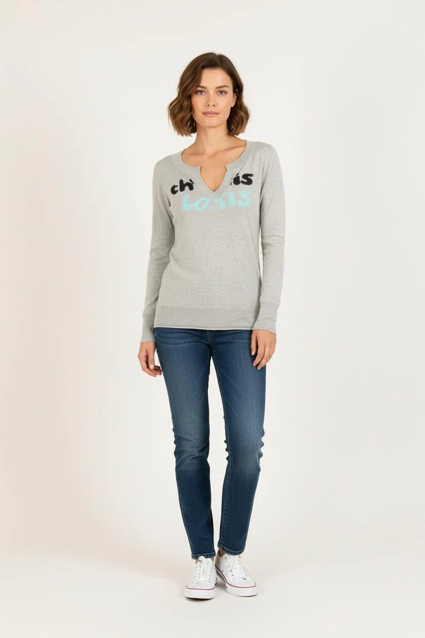 Pull Gris - Taille S/36