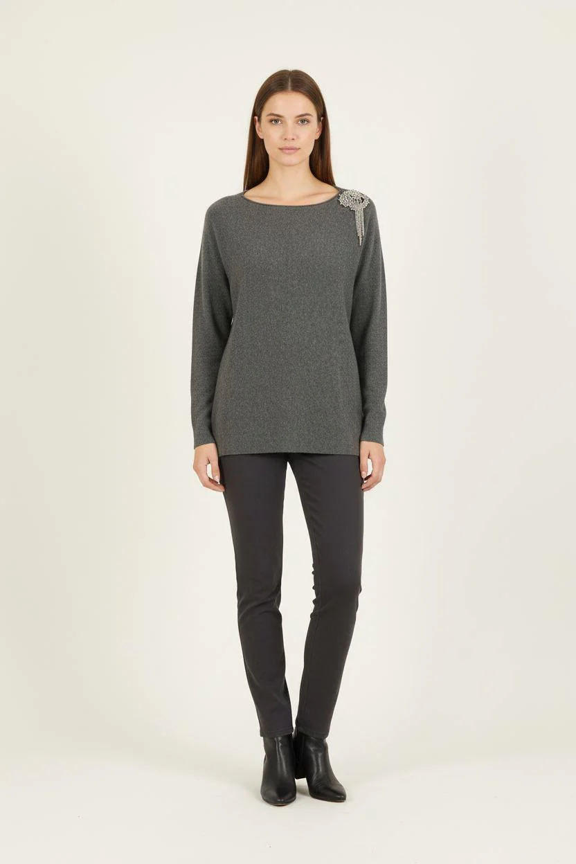Pull Gris - Taille S/36