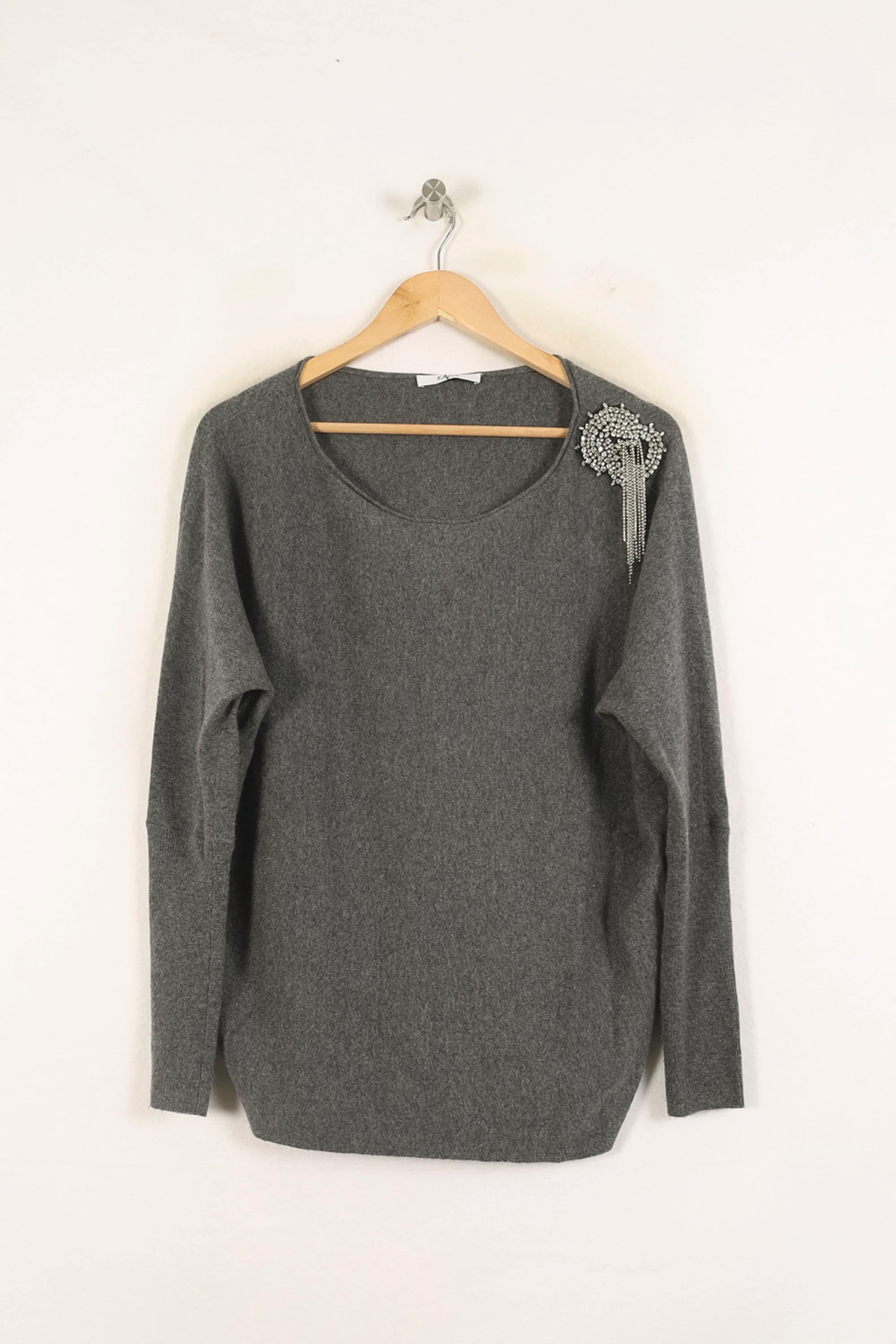 Pull Gris - Taille S/36 - Image 2