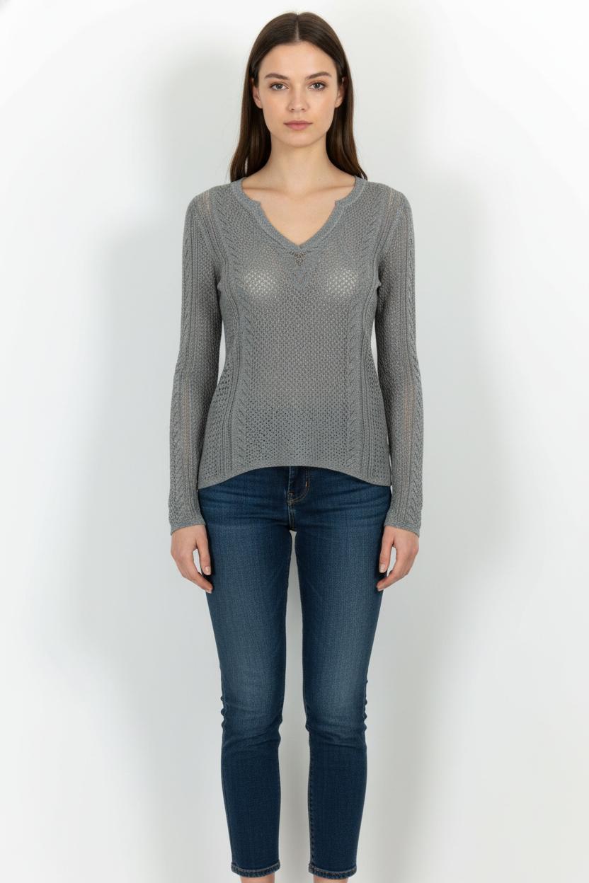 Pull Gris - Taille XS/34