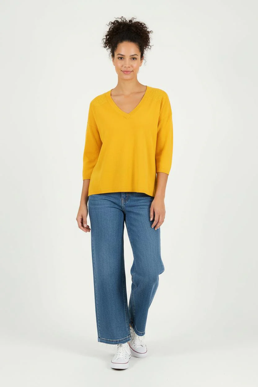 Pull Jaune - Taille S/36