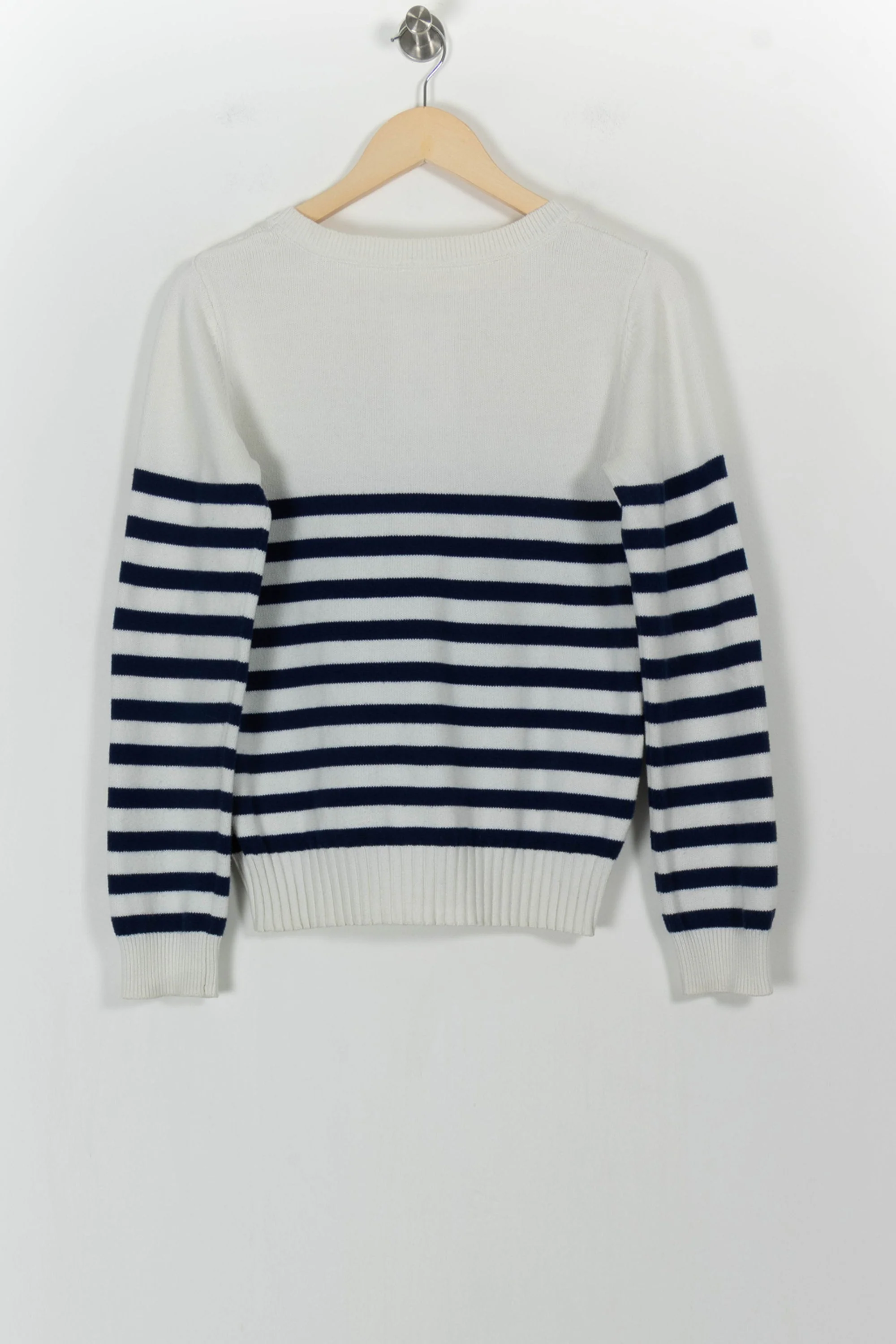 Pull Marin Bleu et Blanc - Taille M/38 - Image 4