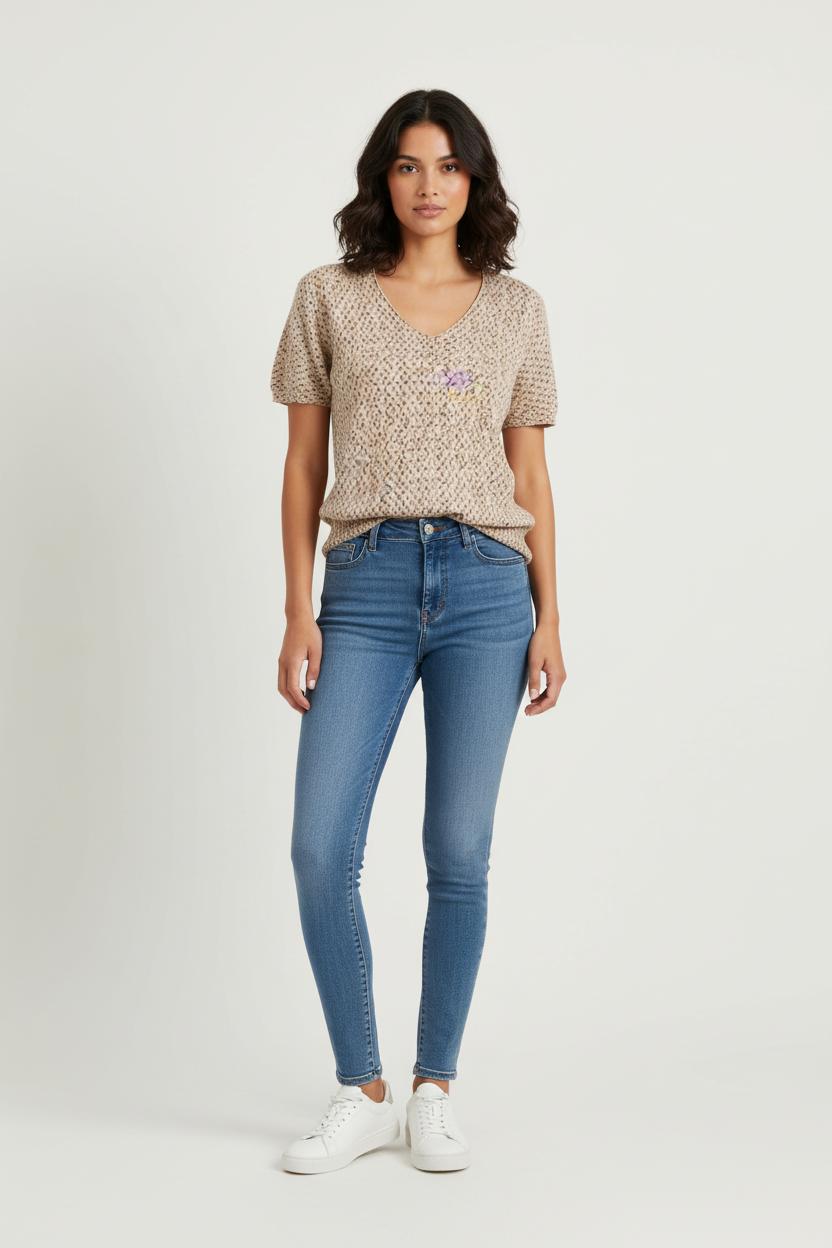 Pull Marron clair et Marron - Taille S/36