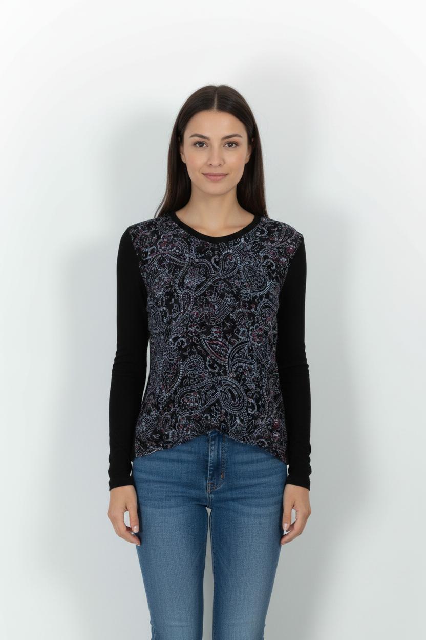 Pull Noir et Bleu - Taille XS/34