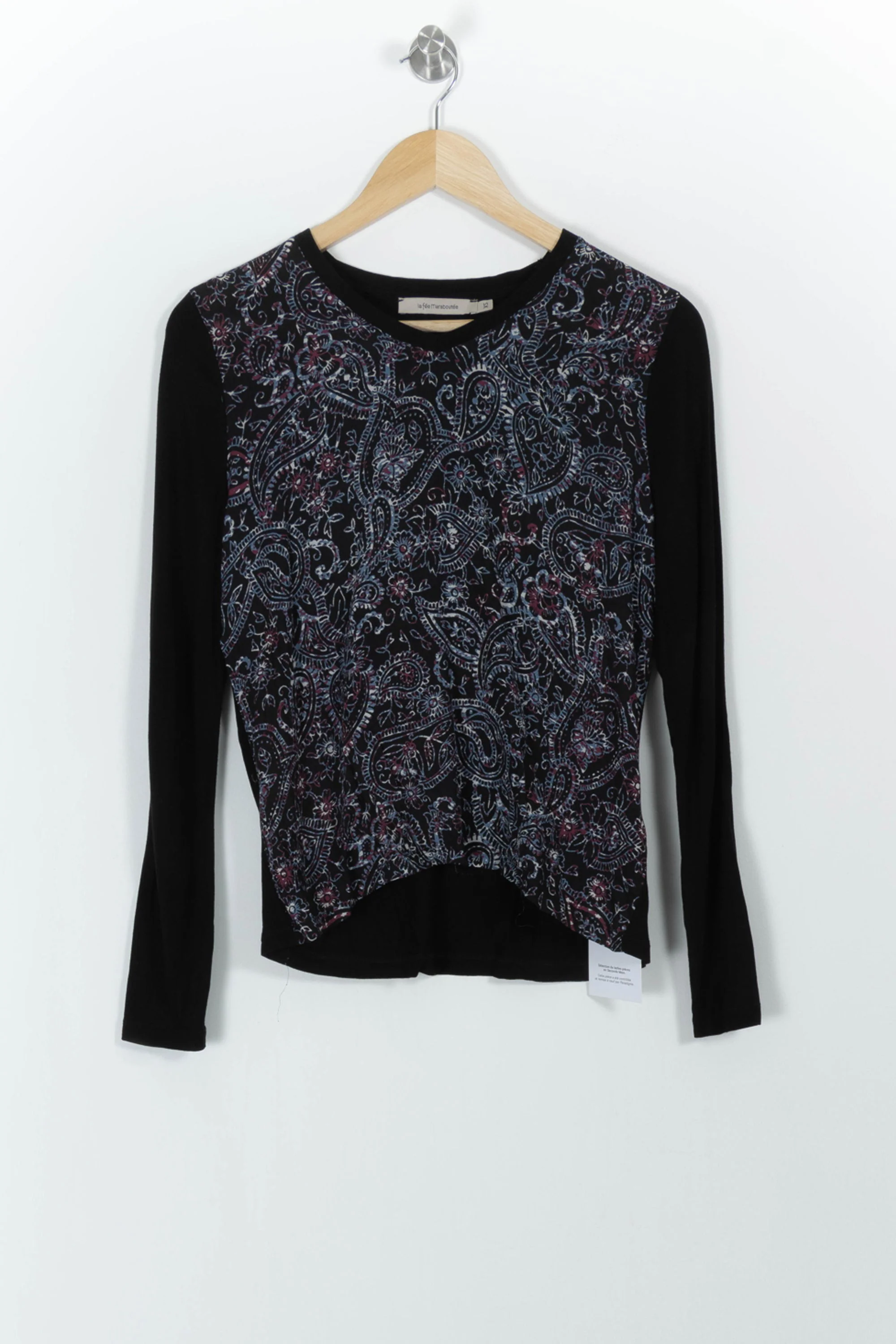 Pull Noir et Bleu - Taille XS/34 - Image 2