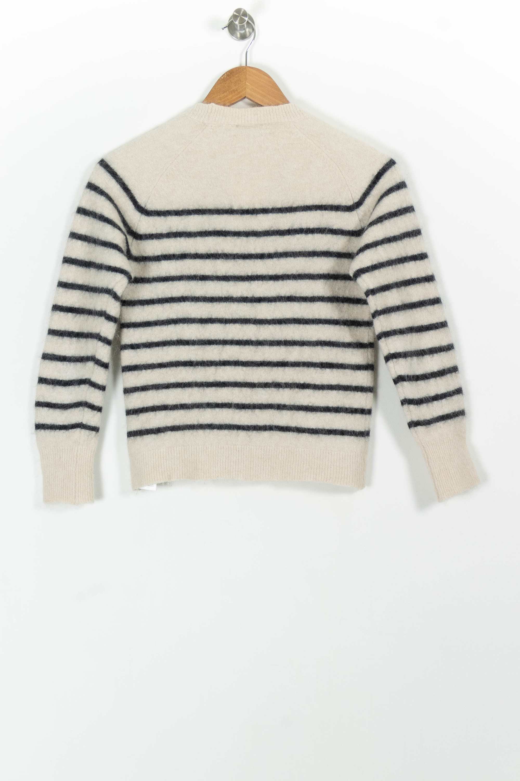 Pull Rayé Beige et Noir - Taille XS/34 - Image 4
