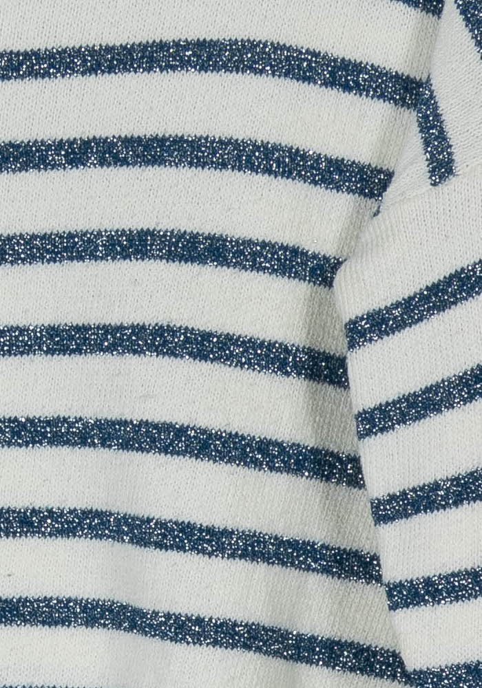 Pull Rayé Blanc et Bleu - Taille XS/34 - Image 3