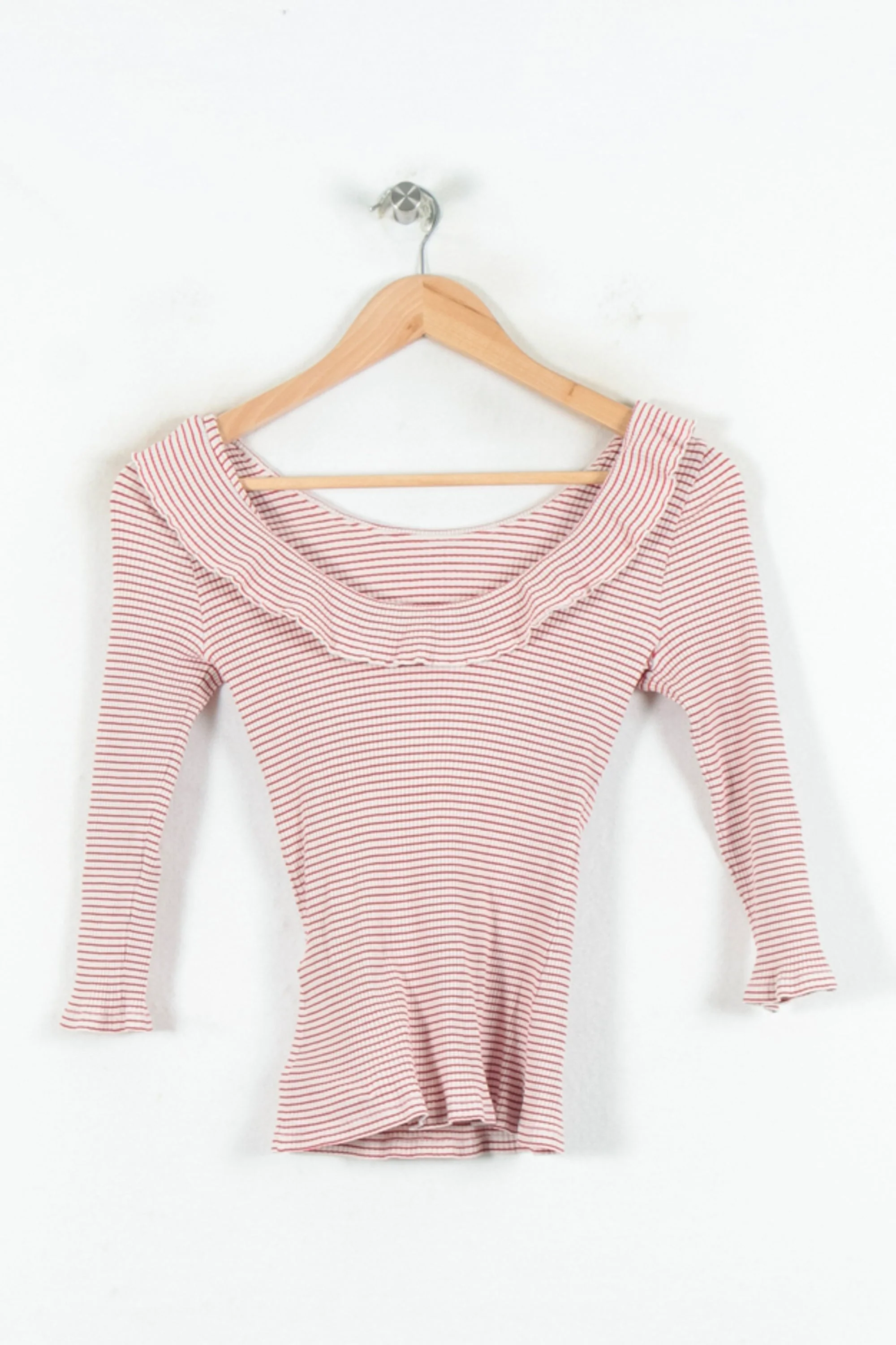 Pull Rayé Blanc et Rouge - Taille S/36 - Image 4