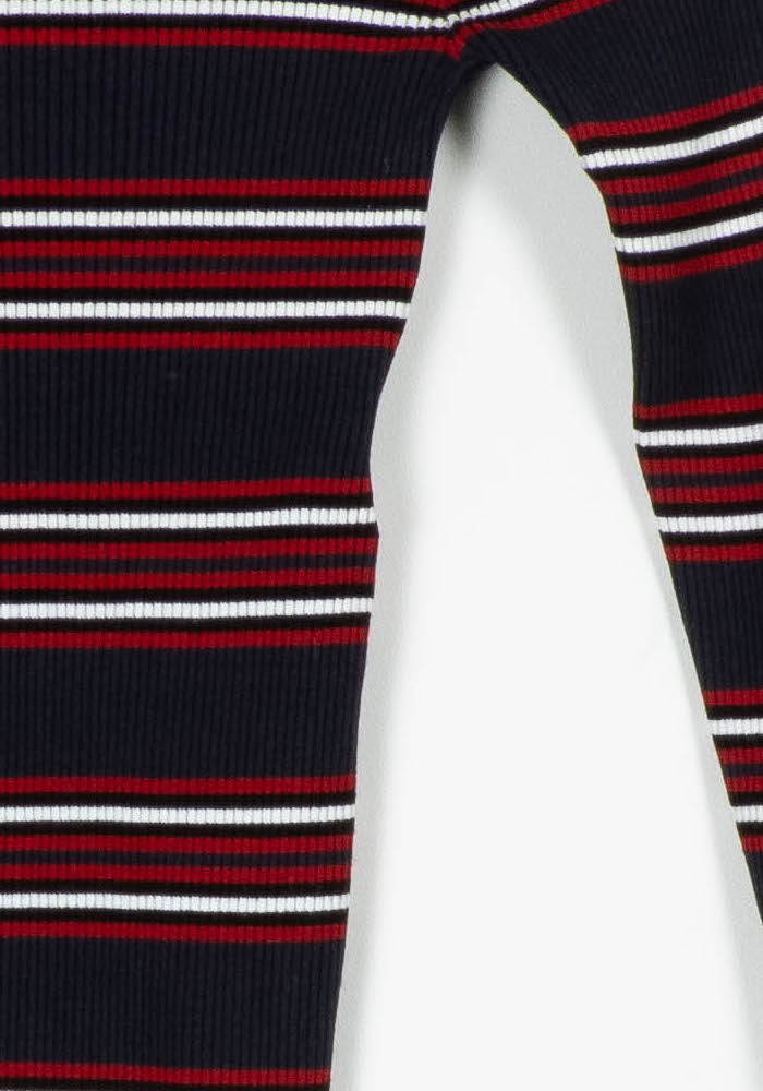 Pull Rayé Noir Rouge et Blanc - Taille S/36 - Image 3