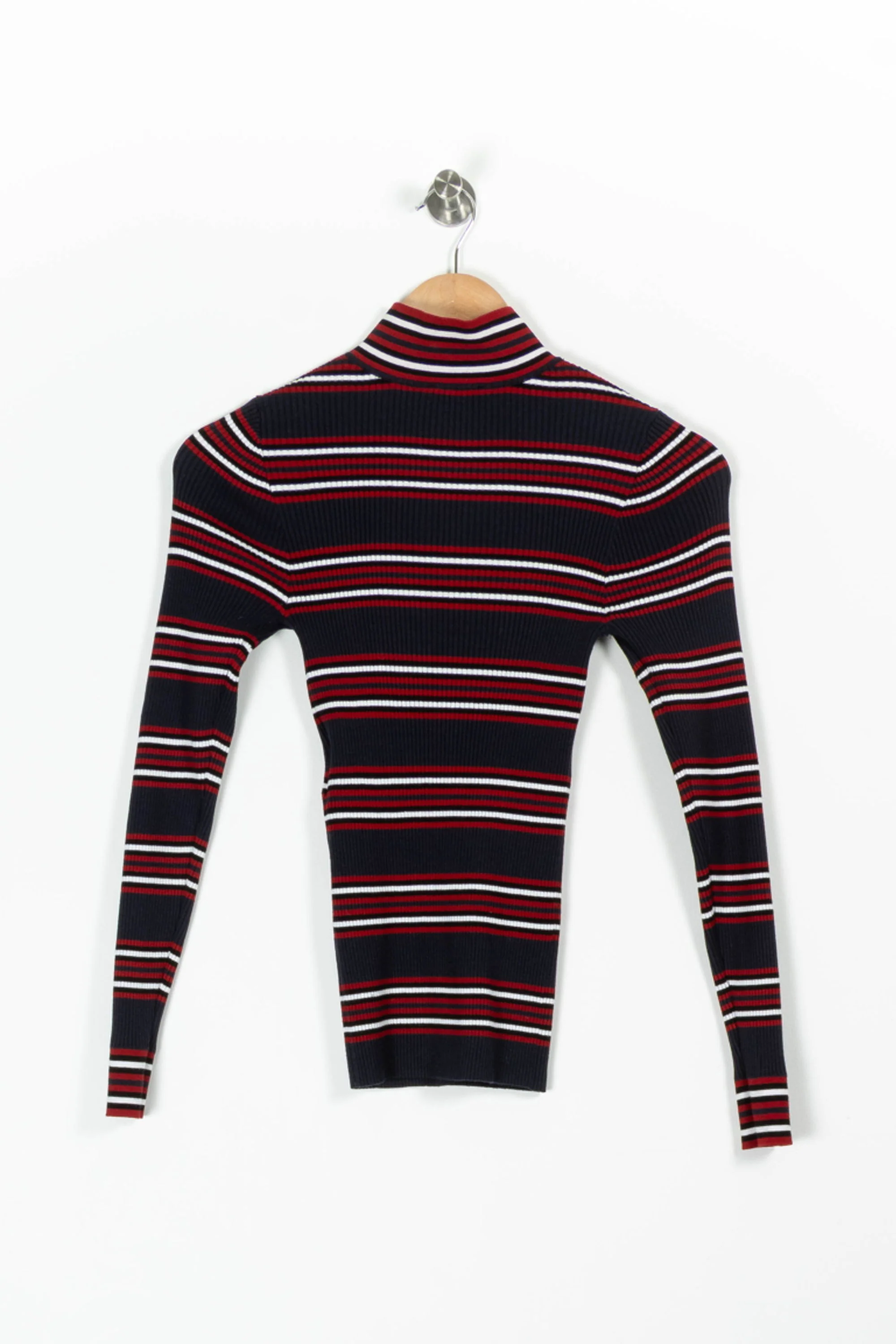 Pull Rayé Noir Rouge et Blanc - Taille S/36 - Image 4
