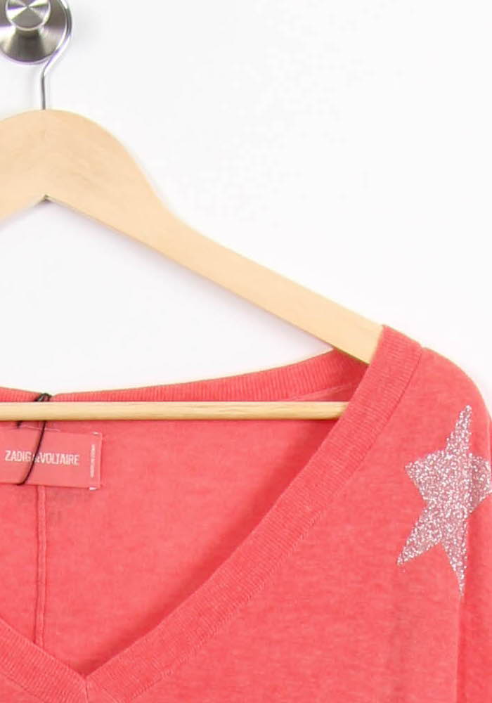 Pull Rose et Argenté - Taille XS/34 - Image 3