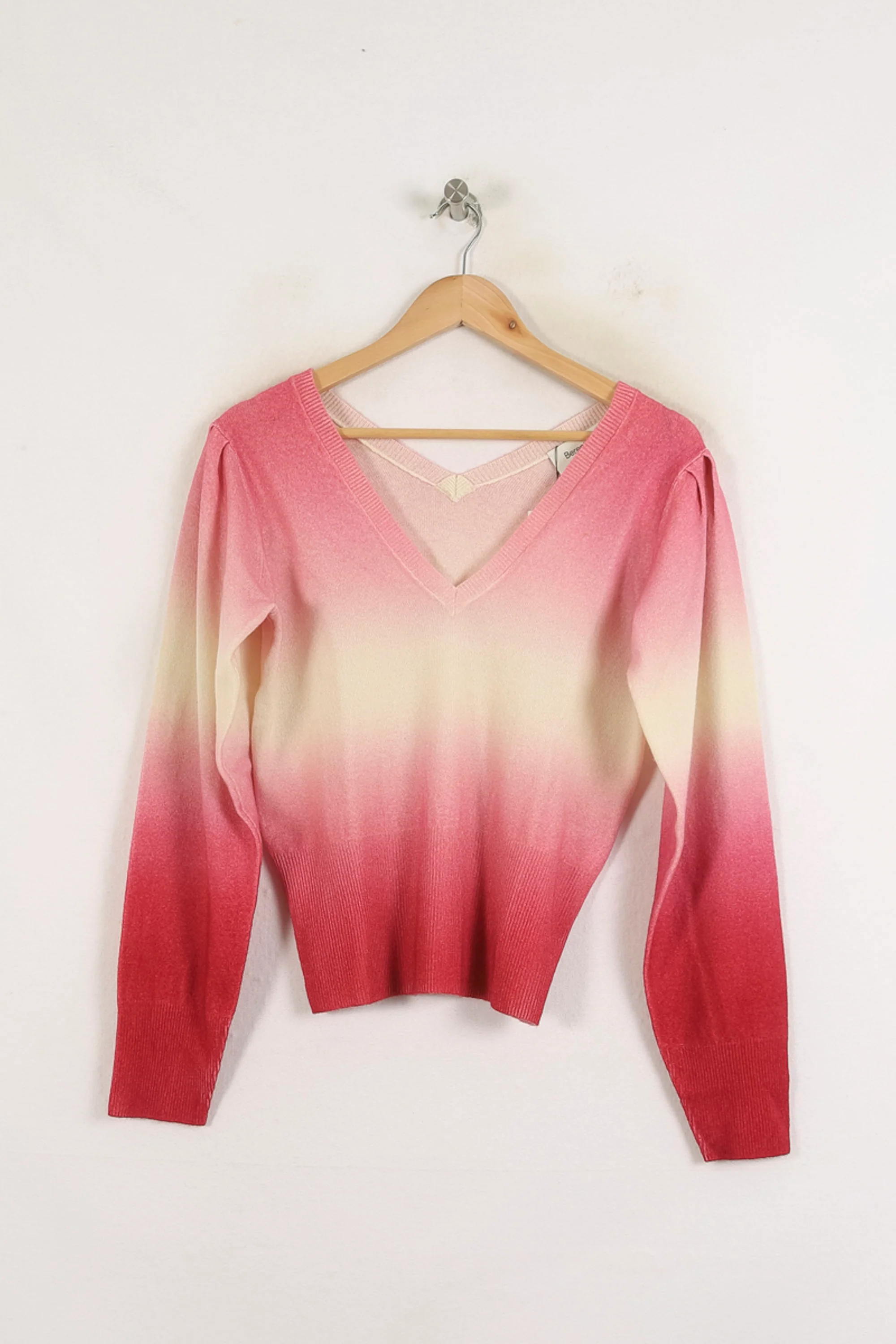 Pull Rose et Beige - Taille XS/34 - Image 2