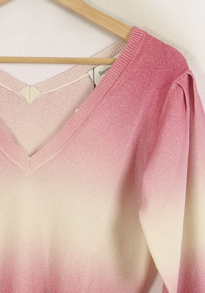 Pull Rose et Beige - Taille XS/34 - Image 3