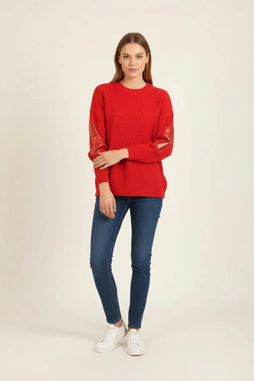 Pull Rouge - Taille S/36