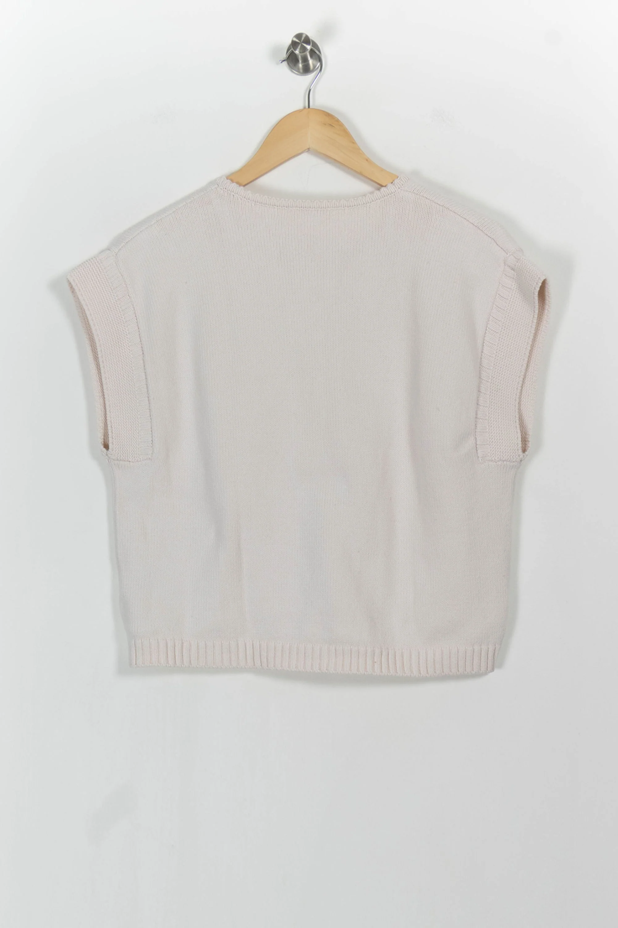 Pull Sans Manches Beige - Taille S/36 - Image 4