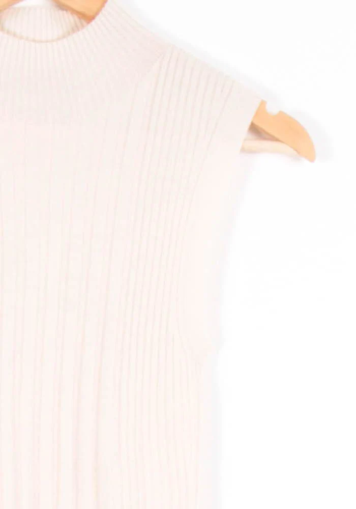 Pull Sans Manches Beige - Taille XS/34 - Image 3