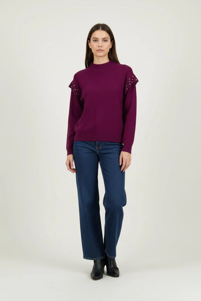 Pull Violet - Taille XS/34
