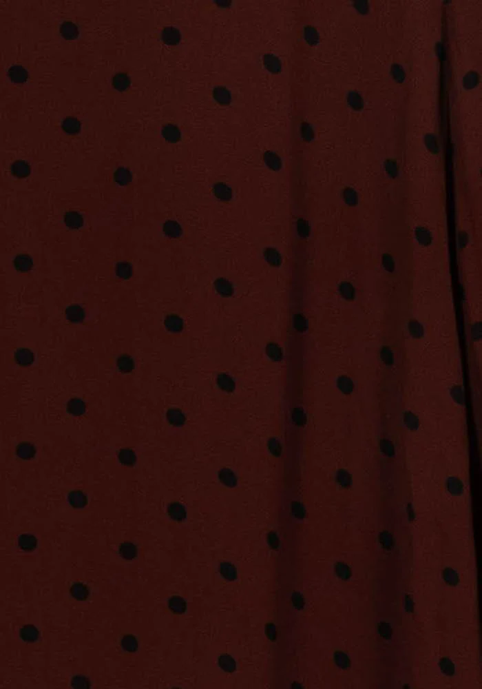 Robe à Pois Bordeaux et Noire - Taille XS/34 - Image 3