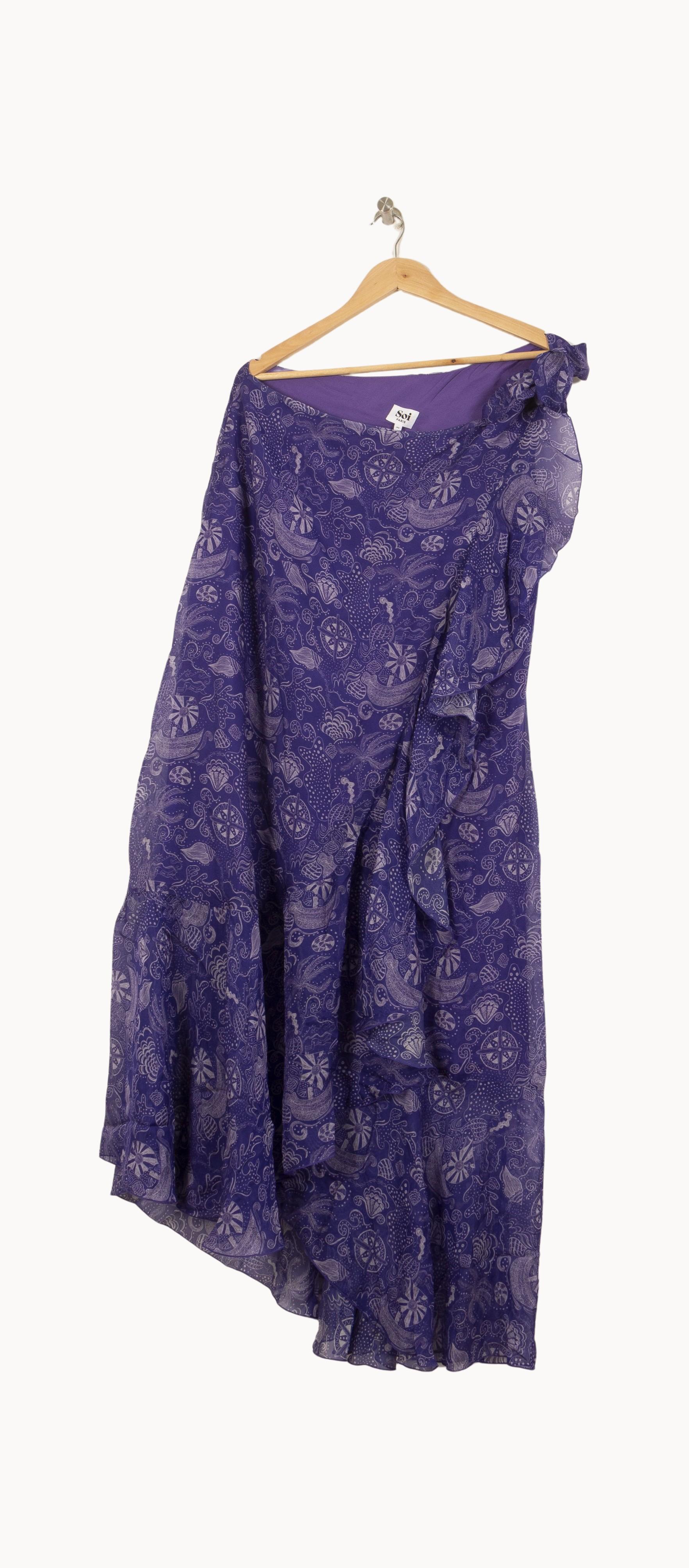 Robe Asymétrique Violette - Taille L/40 - Image 2