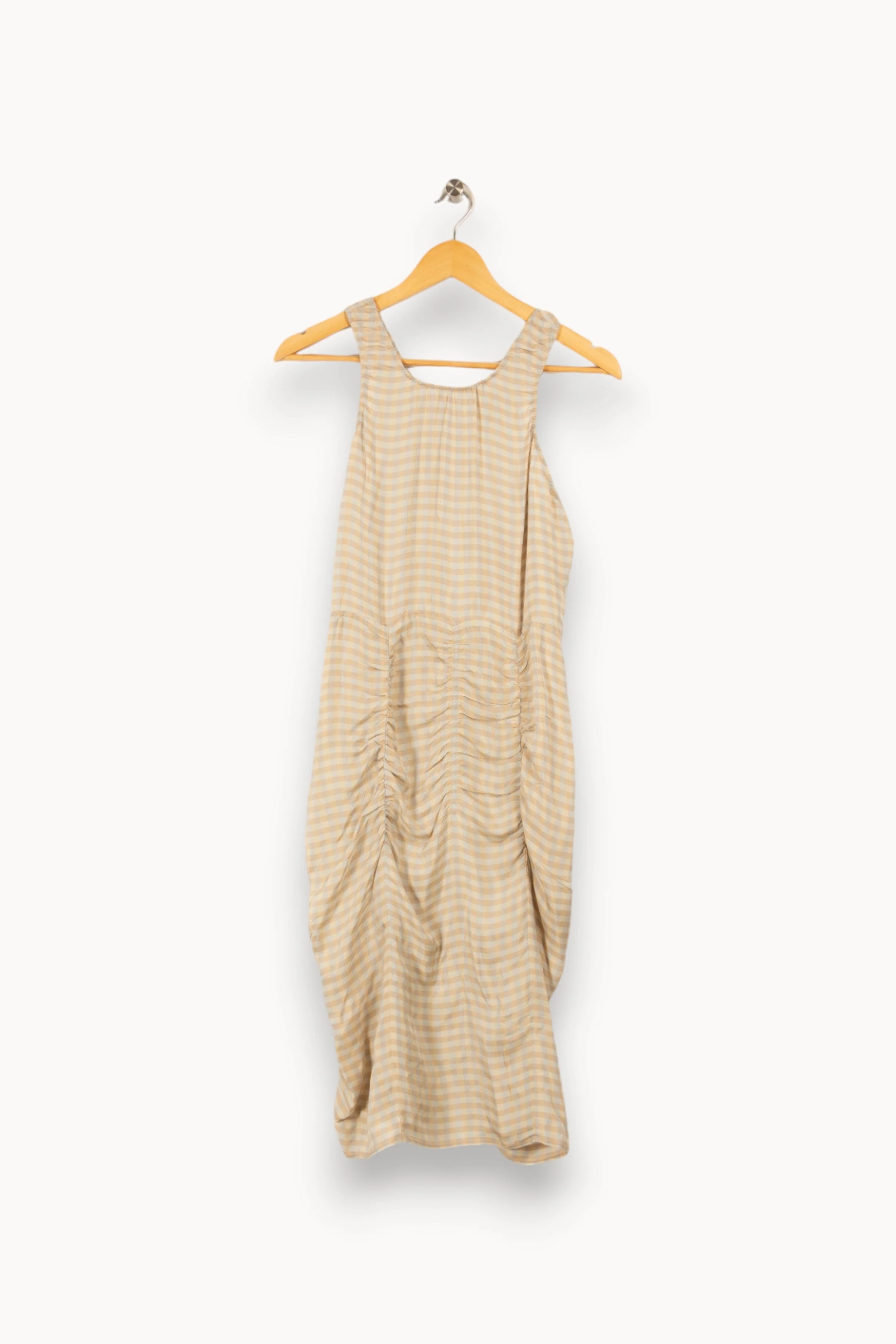 Robe beige à carreaux - Taille XS/34 - Image 2