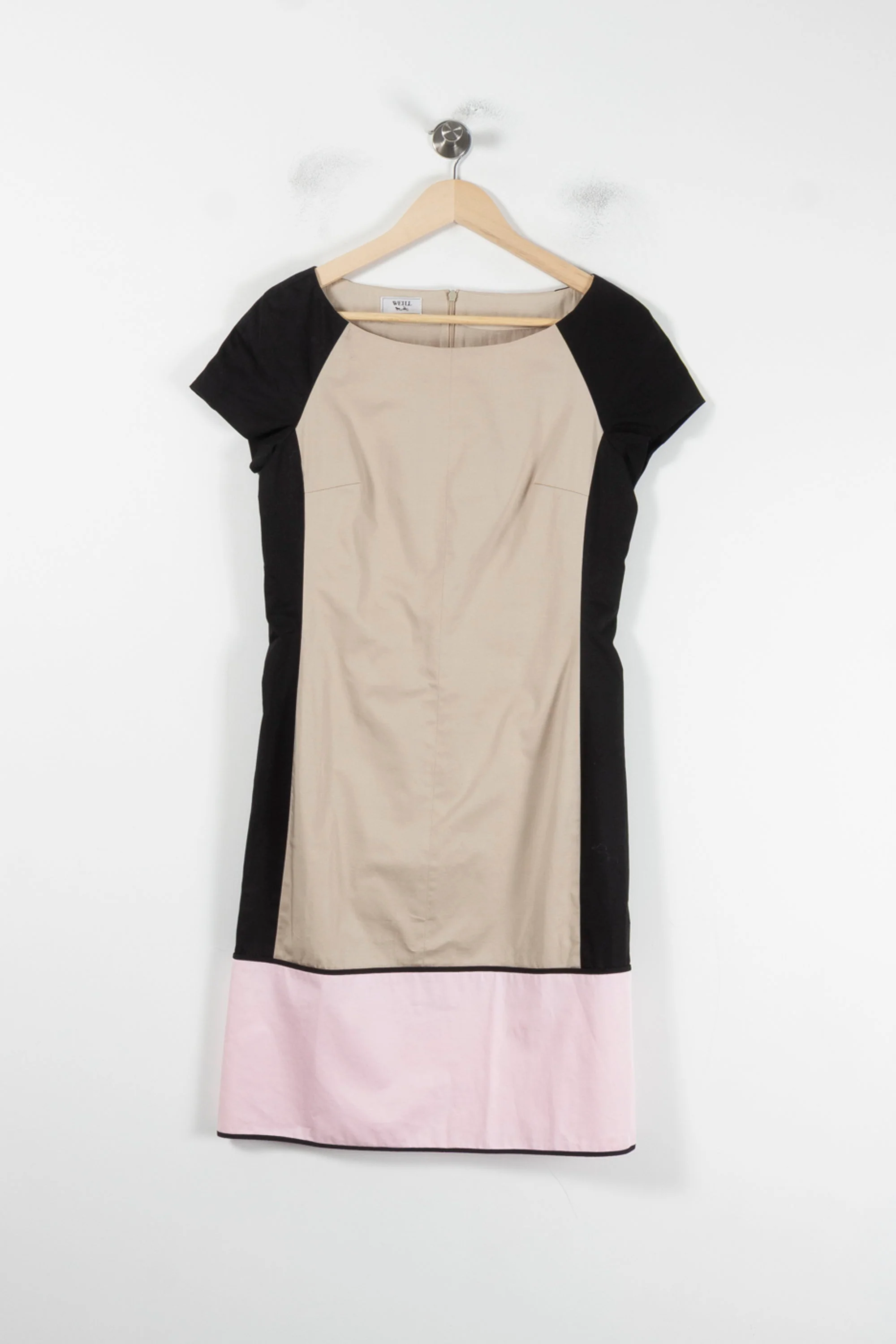 Robe Beige Noir et Rose - Taille M/38 - Image 2