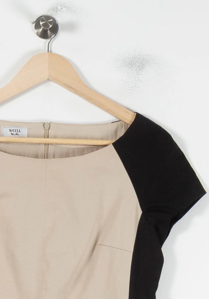 Robe Beige Noir et Rose - Taille M/38 - Image 3
