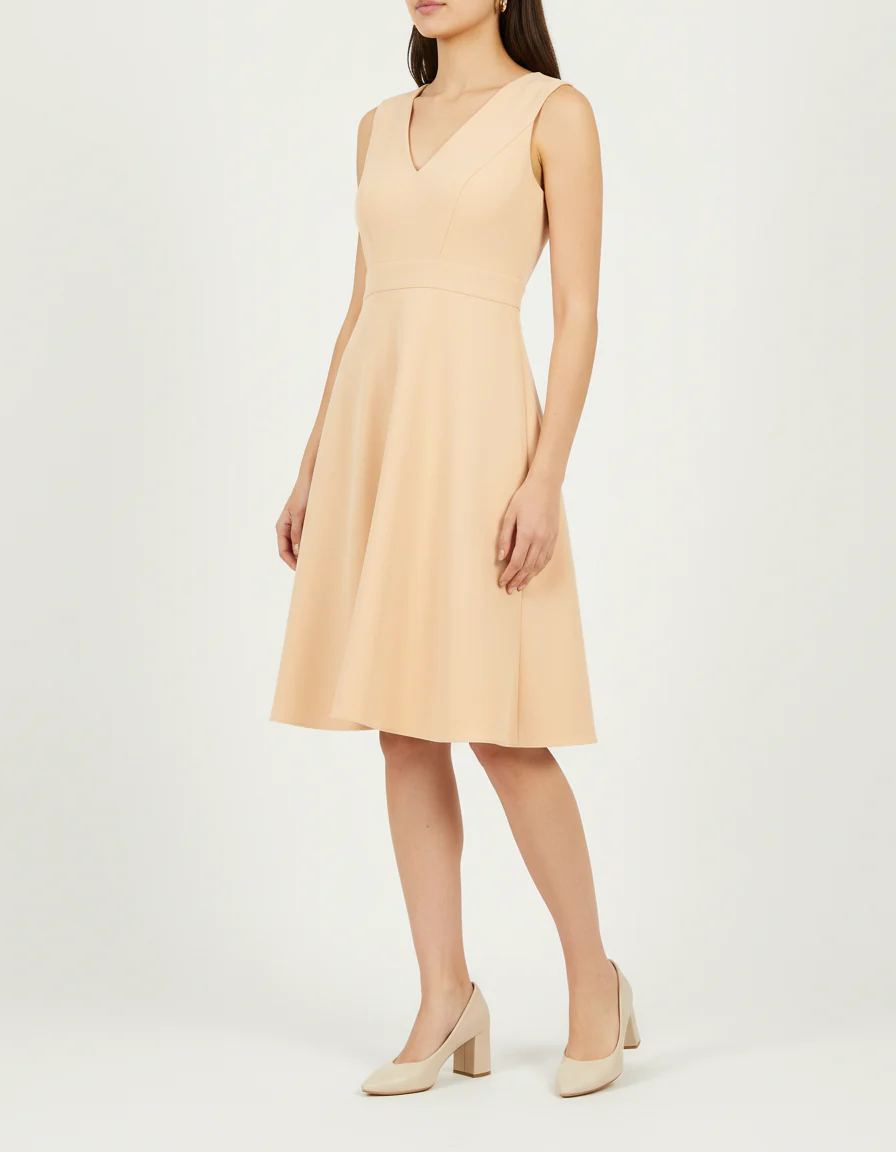 Robe beige - Taille L/40