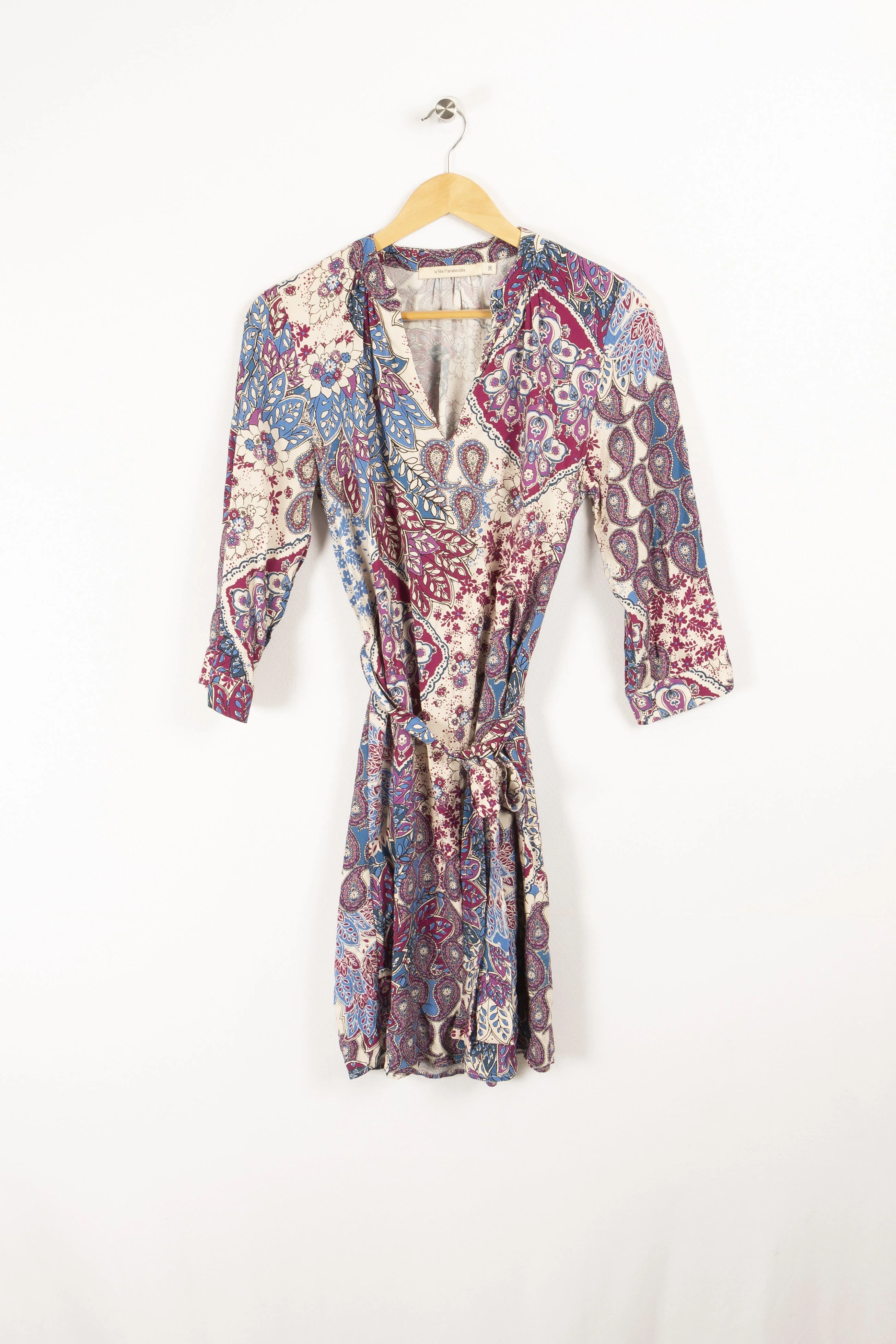 Robe blanche et rosée à motif de fleurs - S / 36 - Image 2