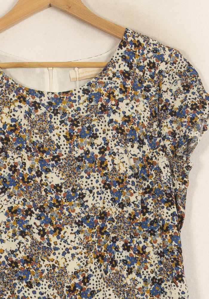 Robe Bleu et Beige - Taille S/36 - Image 3