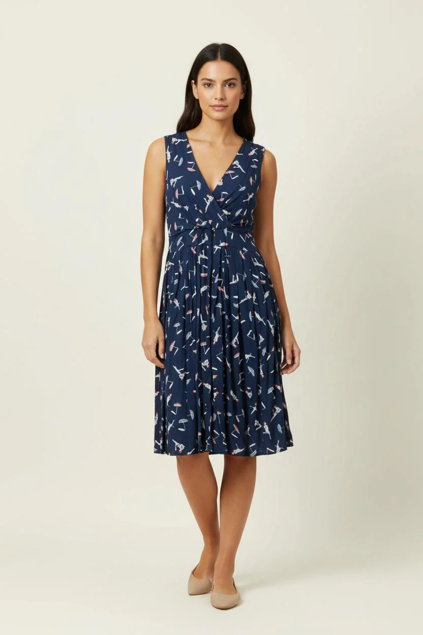 Robe Bleu imprimée - Taille S/36