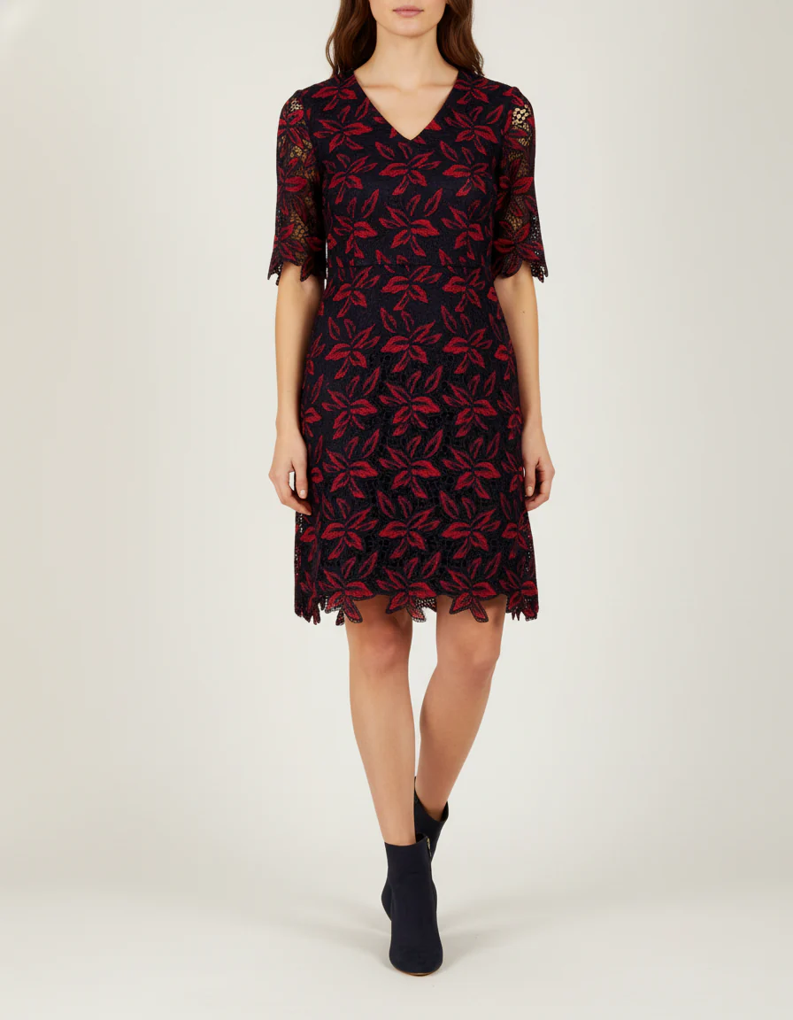 Robe bleue et rouge - Taille XL/42