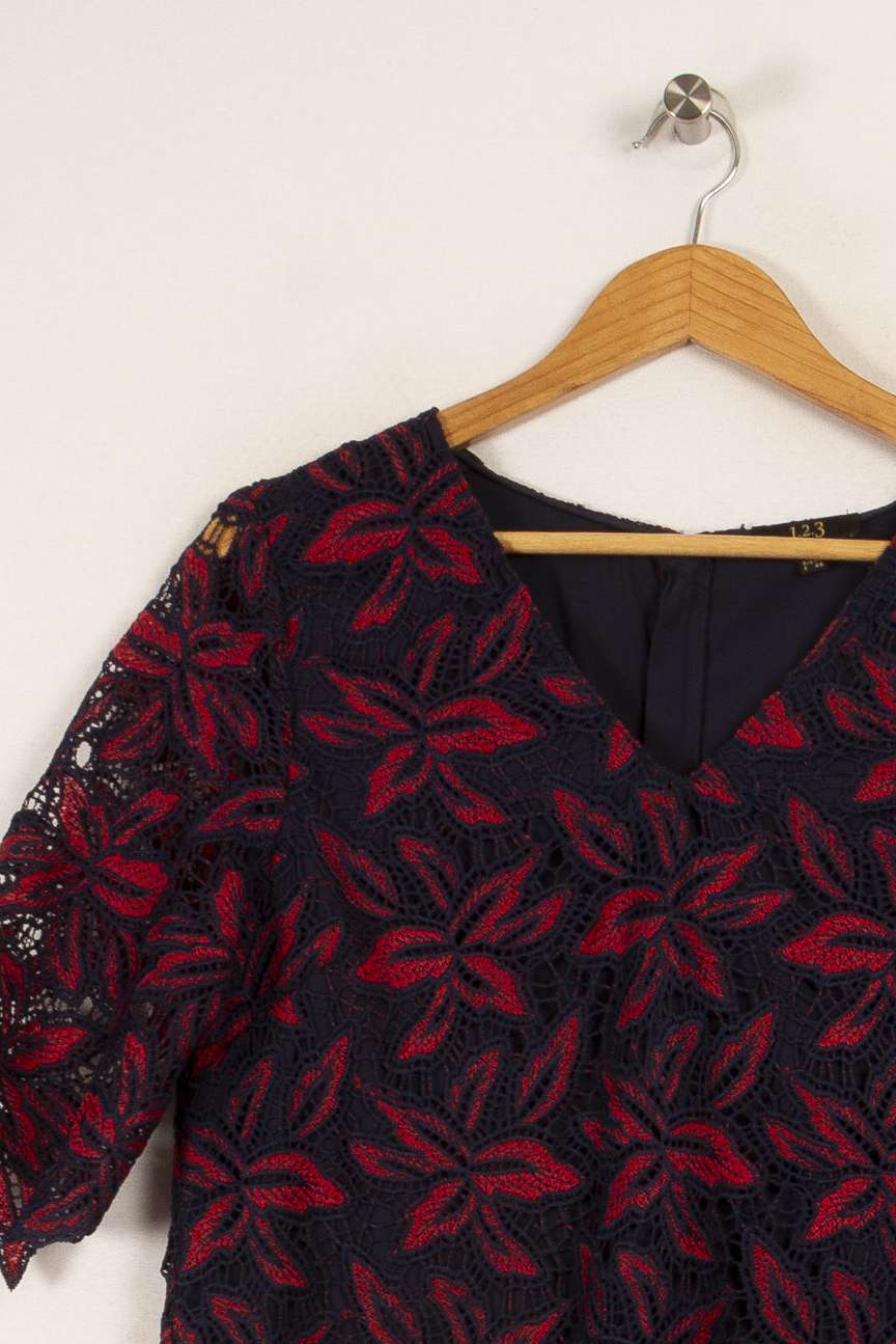 Robe bleue et rouge - Taille XL/42 - Image 3