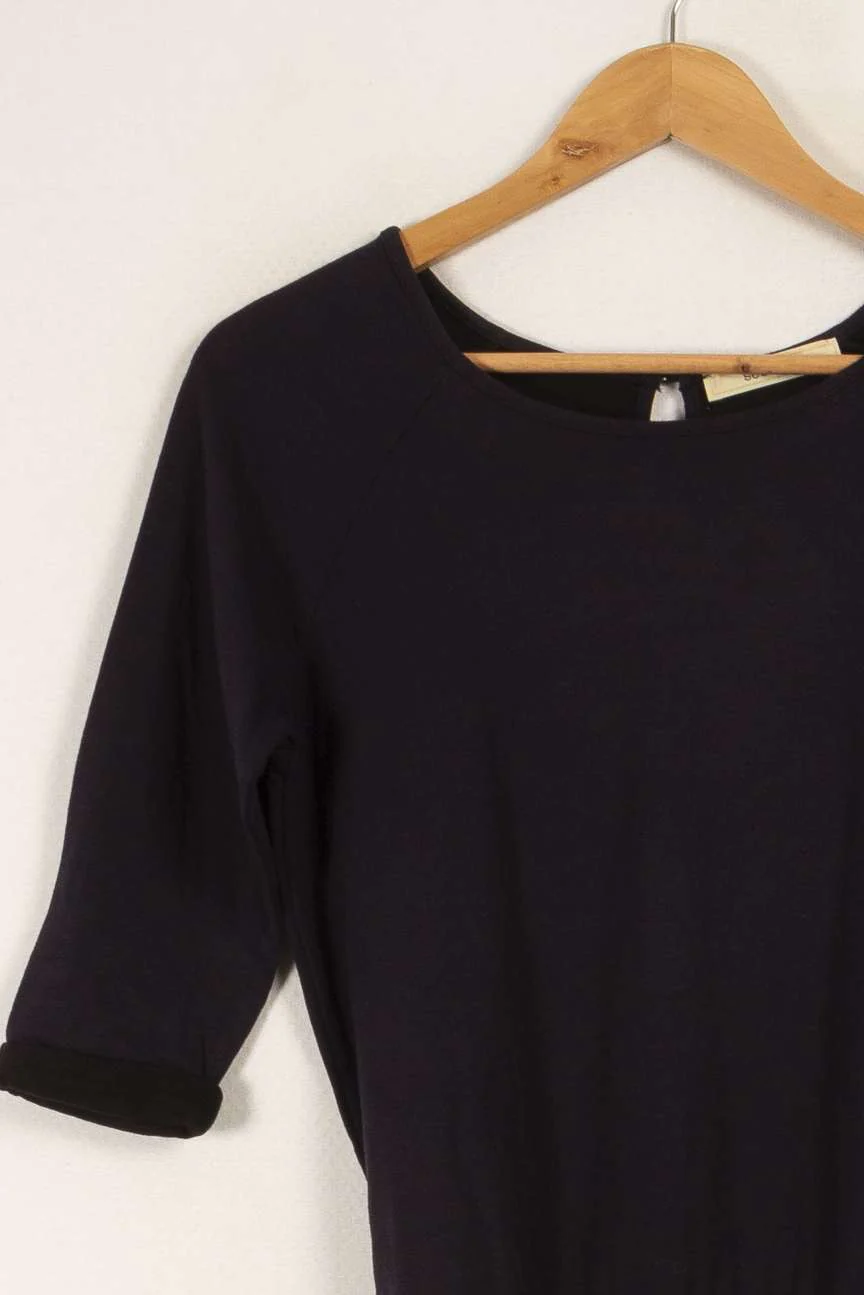 Robe bleue foncée avec ceinture - Taille S/36 - Image 3
