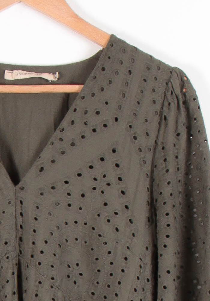 Robe Brodée Verte - Taille S/36 - Image 3