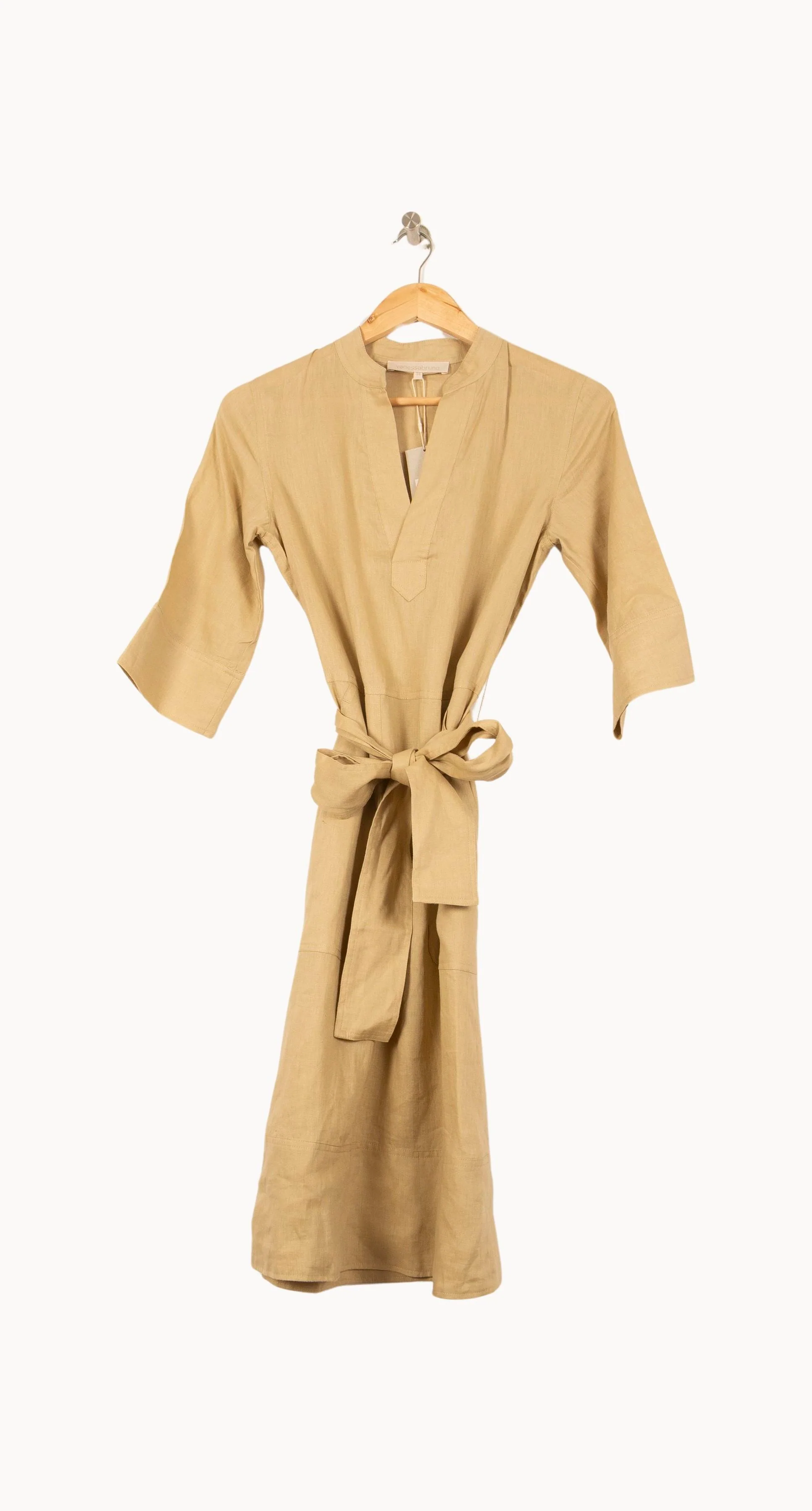 Robe Ceinturée Beige - Taille XS/34 - Image 2