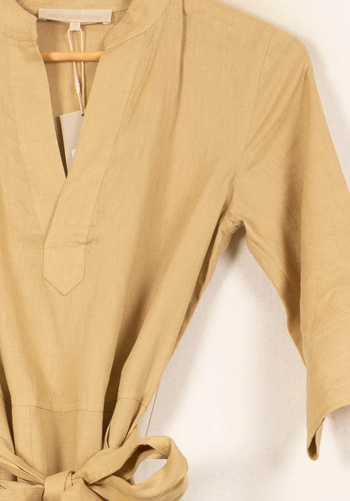Robe Ceinturée Beige - Taille XS/34 - Image 3