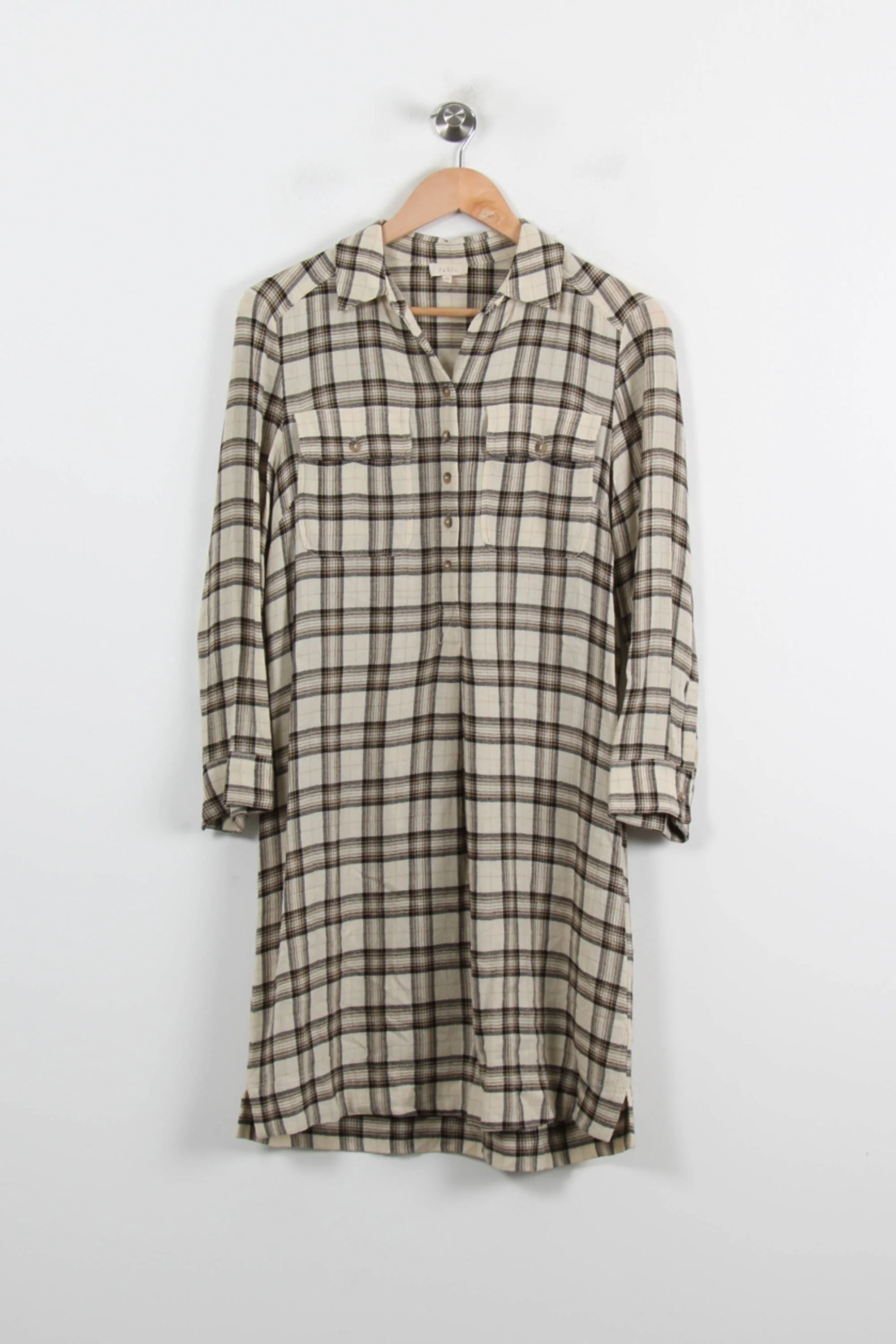 Robe Chemise Beige et Marron - Taille S/36 - Image 2