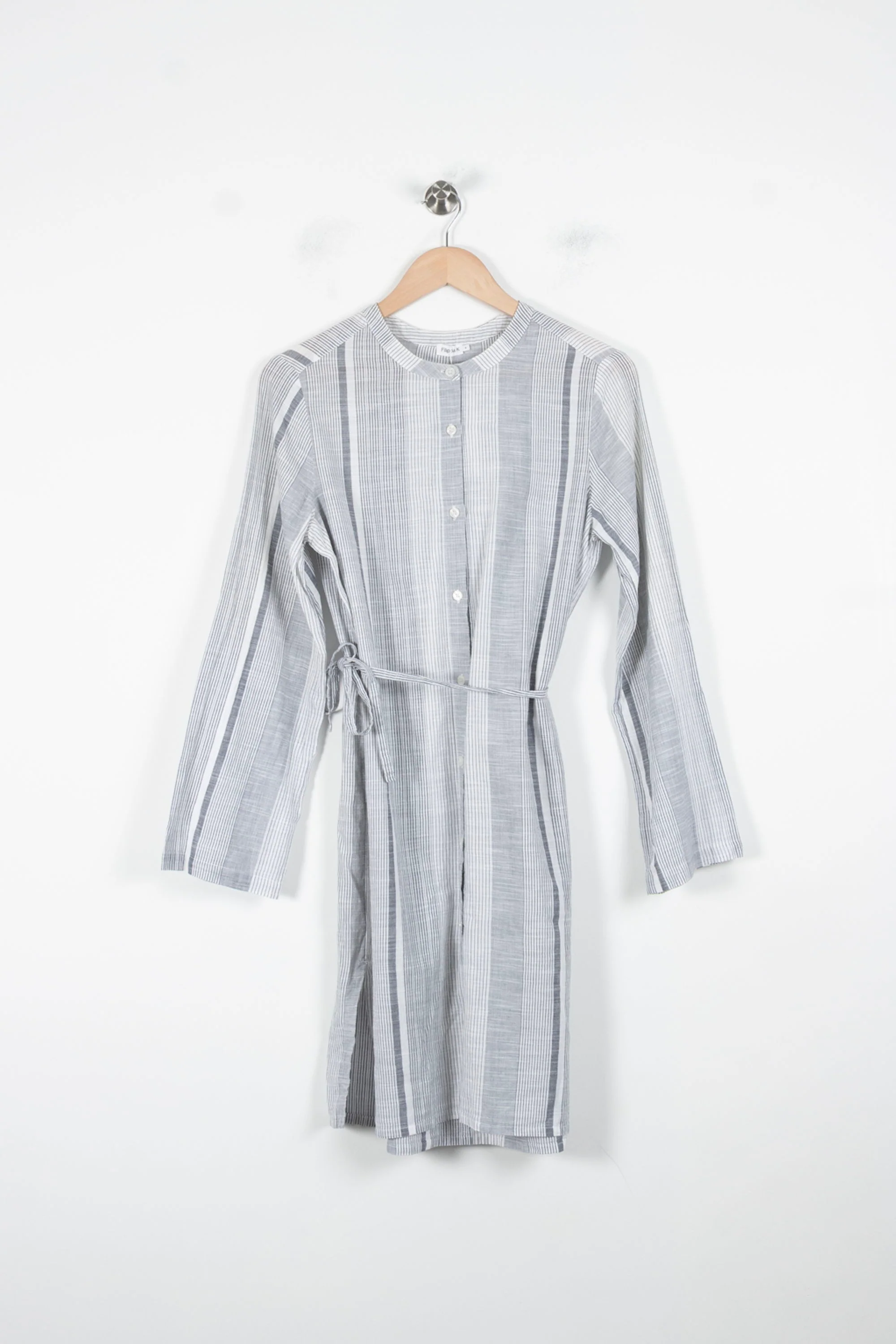 Robe Chemise Blanche et Grise - Taille S/36 - Image 2