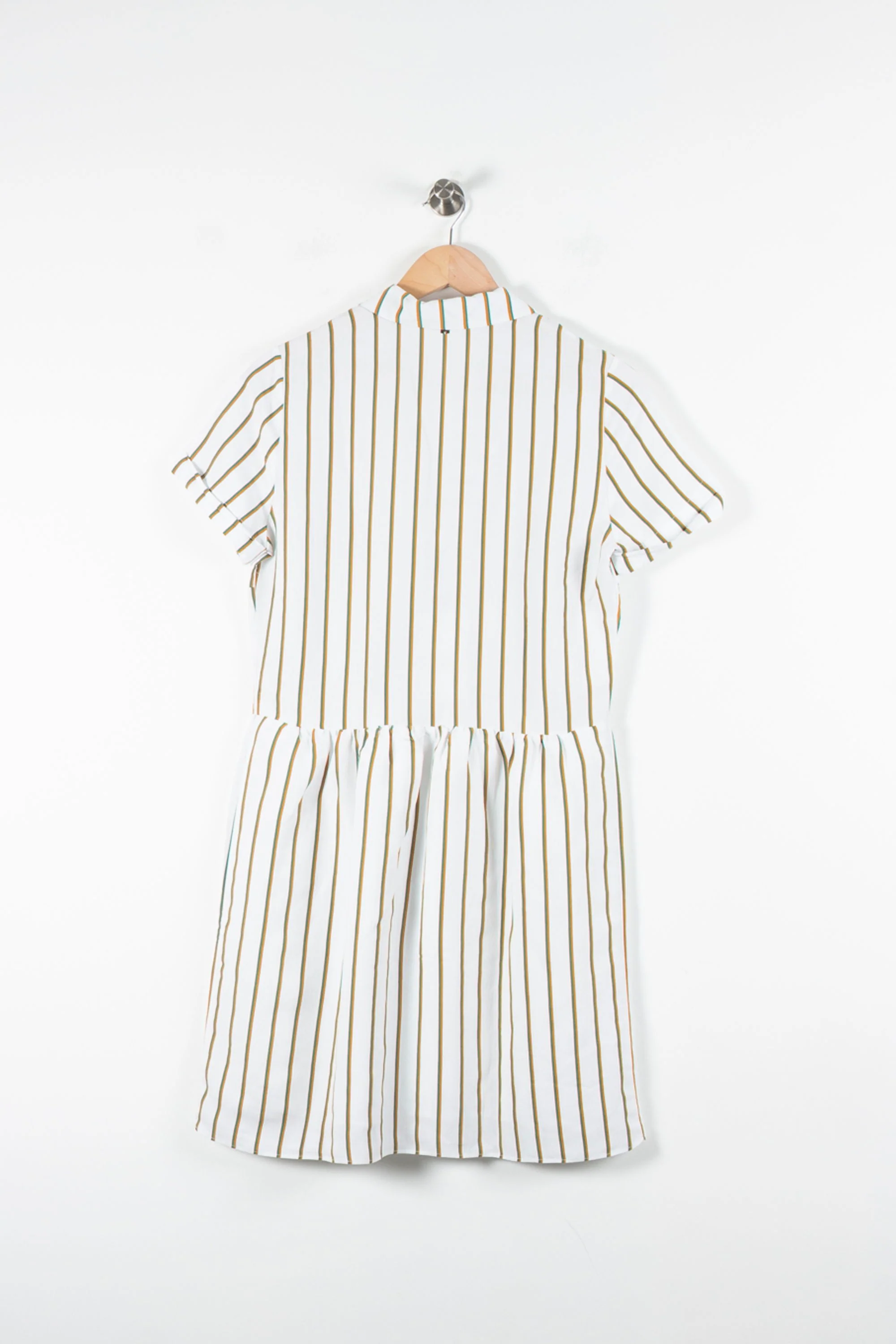 Robe Chemise Blanche et Marron - Taille XS/34 - Image 4