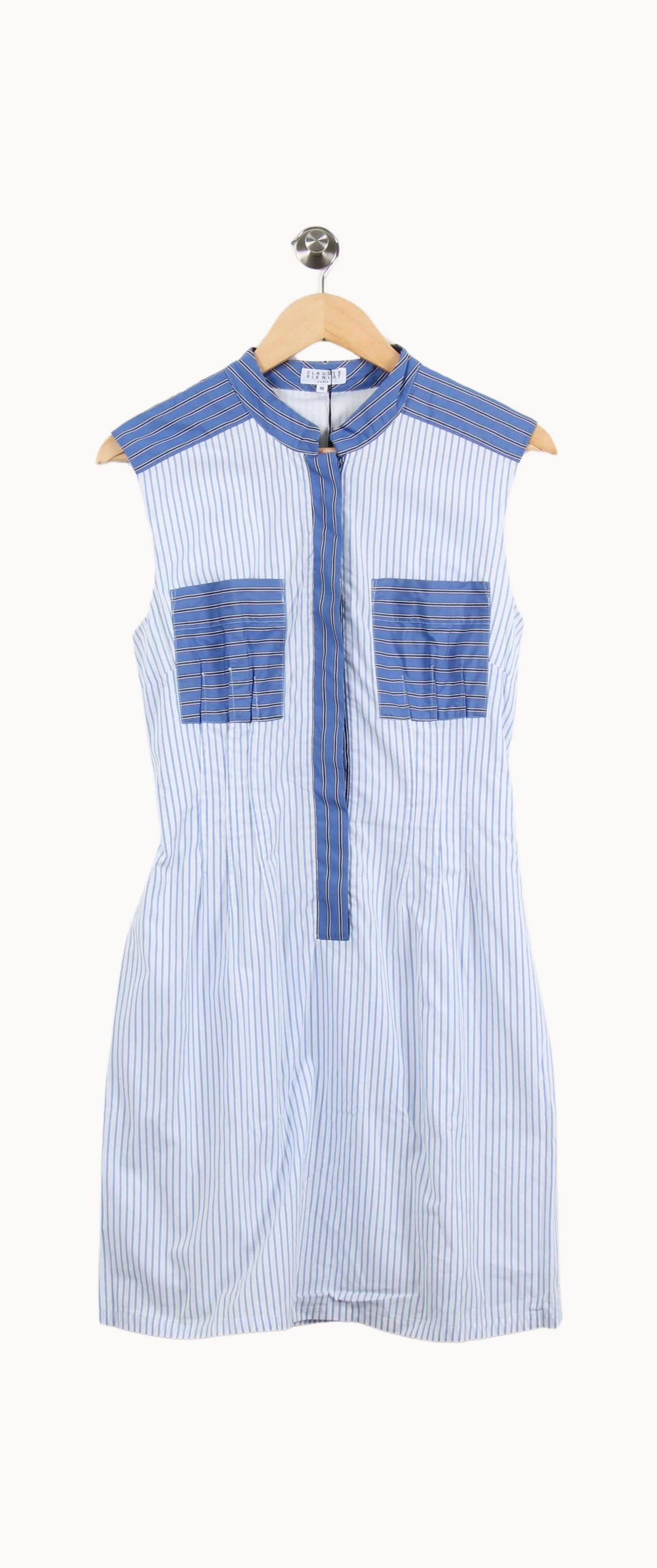 Robe Chemise Bleu et Blanc - Taille L/40 - Image 2