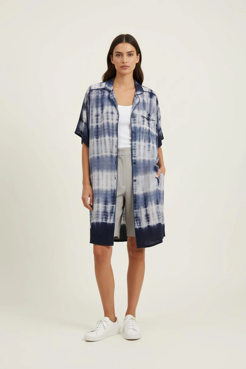 Robe Chemise Bleu et Blanc - Taille M/38