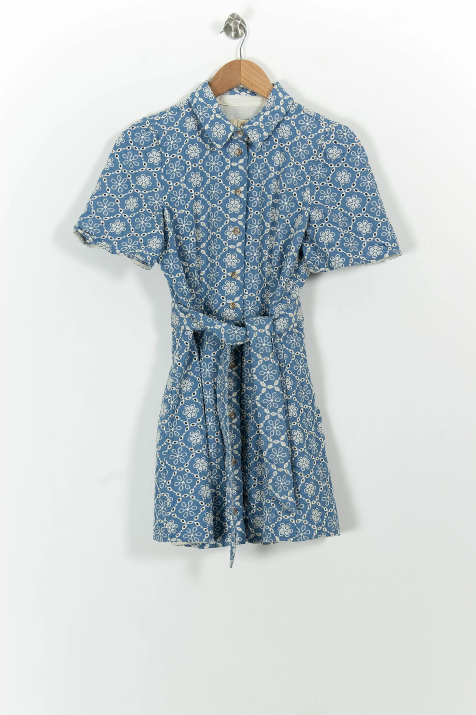 Robe Chemise Bleue et Blanche - Taille S/36 - Image 2