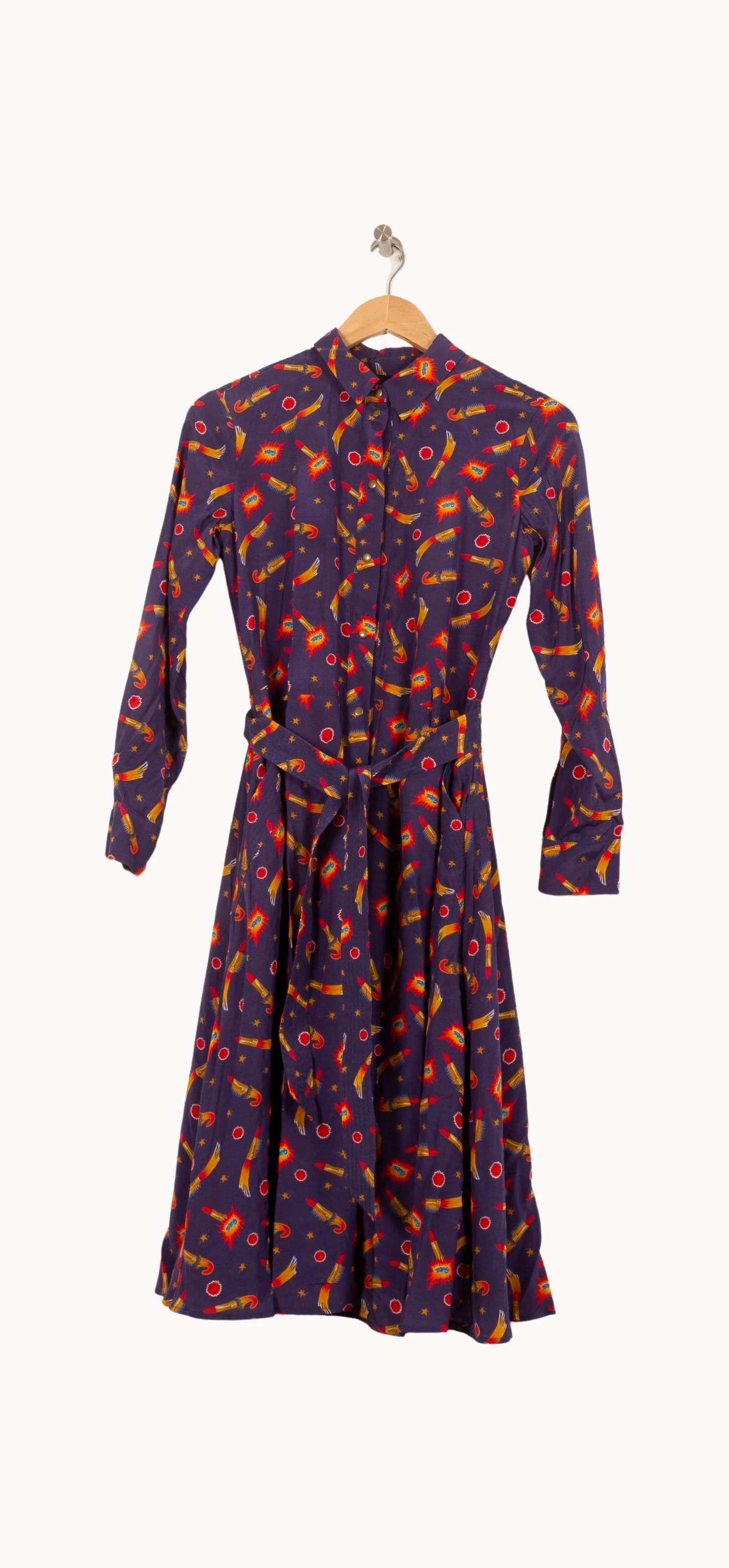 Robe Chemise Bleue et Jaune - Taille S/36 - Image 2